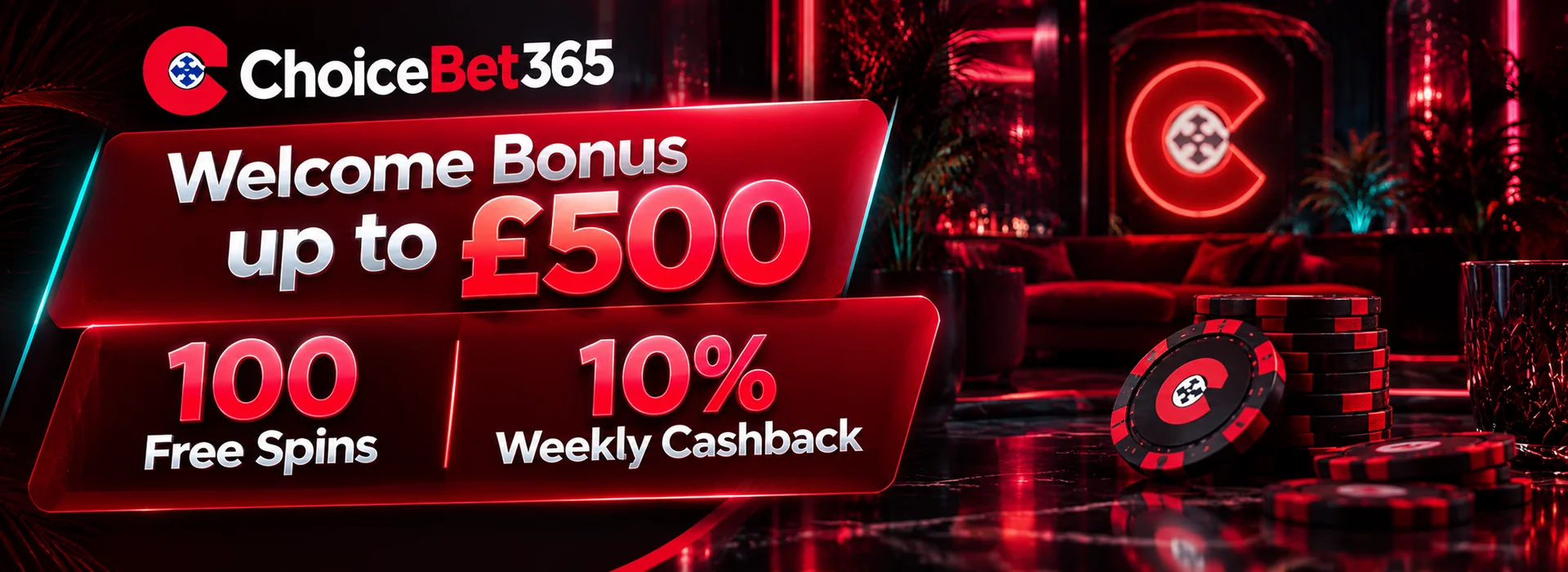 £500 + 100 free spins